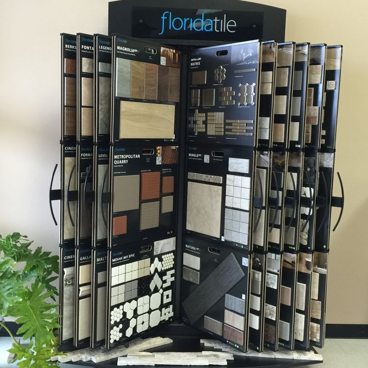 Florida tile flooring display in a local showroom