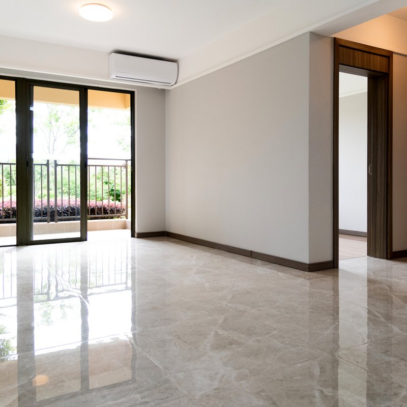 Marble tile in a new condo