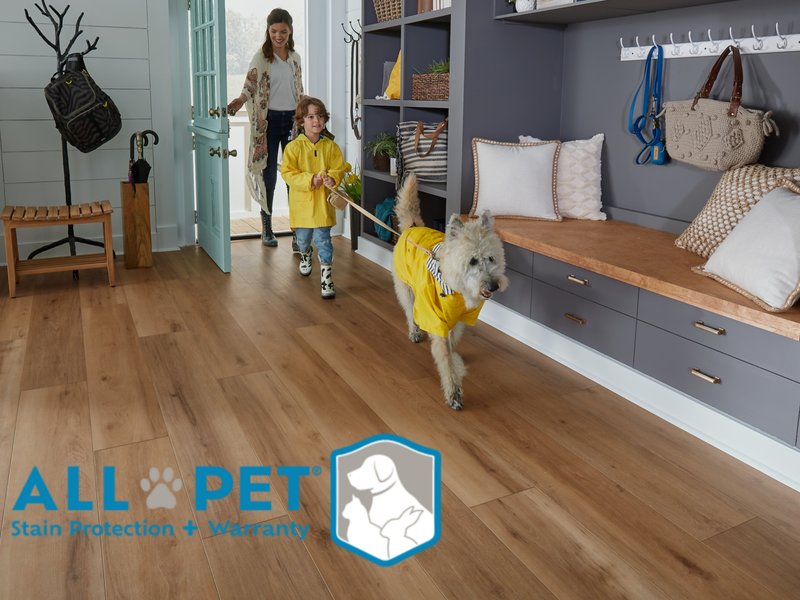 Entryway in a family home with SolidTech All Pet Flooring